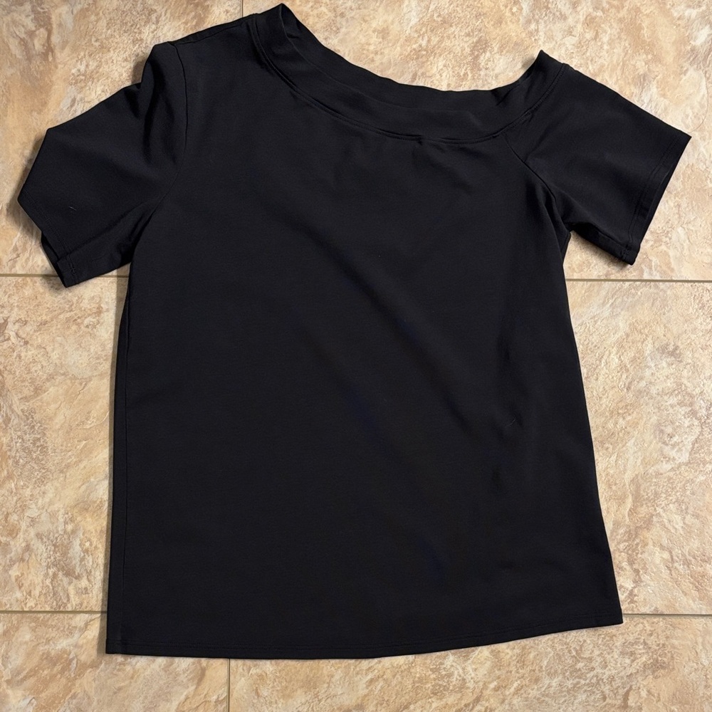 lululemon athletica Black Short Sleeve Top off the shoulder
